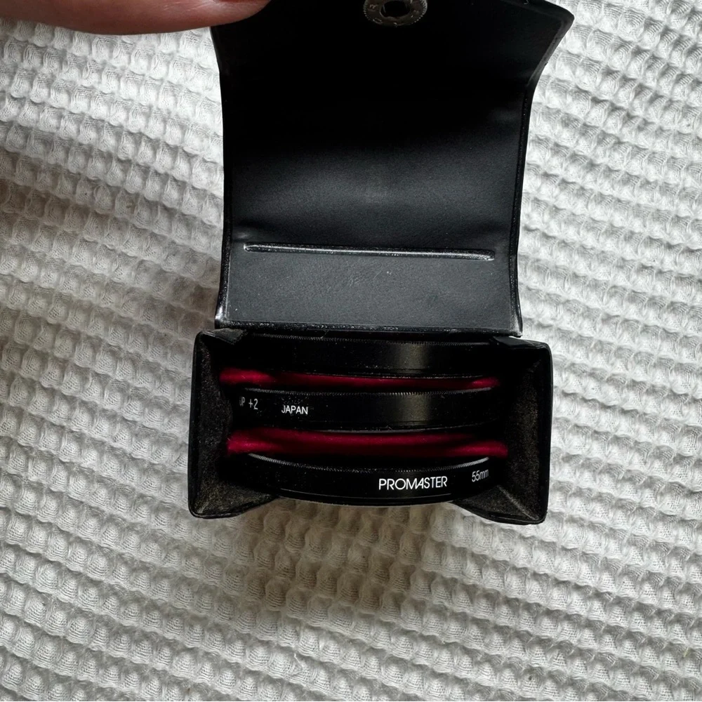 Promaster 55mm Close-Up Filter Lot +1 +2 +4 w Case + Empty 49mm UV Case